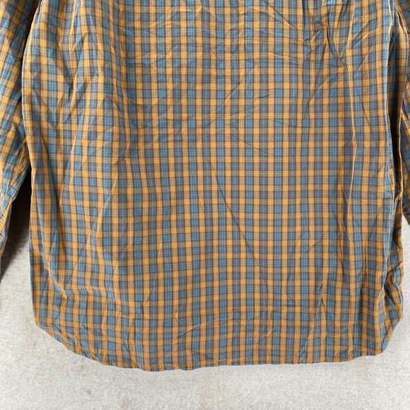 New OUTERKNOWN Shirt Mens MED Long Sleeve Button Up Plaid Organic Cotton Hemp - Picture 7 of 15